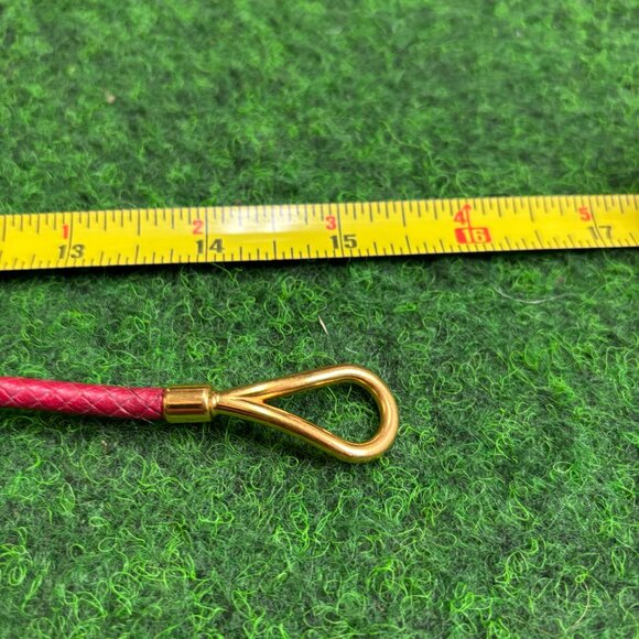 Hermes Woven Leather Choker and Bracelet Red and Gold - Picture 5 of 7